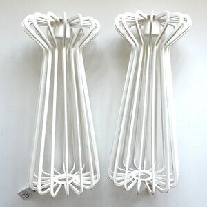 NWT Rare Vintage IKEA Trådig White Metal Candle Holders  | Set of 2